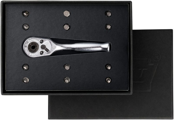 Hazet omschakelratel, massief staal, voor bits, zeskant 6,3 (1/4 inch), 863MB