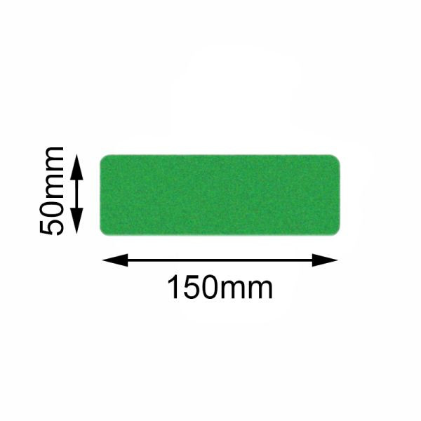 Mehlhose vloermarkering Safety groen rechthoek 50x150mm, VE: 10 stuks, KSUS1V10