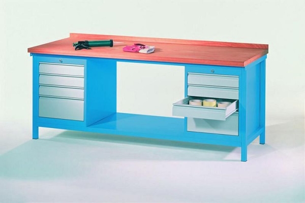 Pavoy Werkbank 2000, 1 Boden + 2 Blocks mit je 4 Schubladen, 58588-200-000-910
