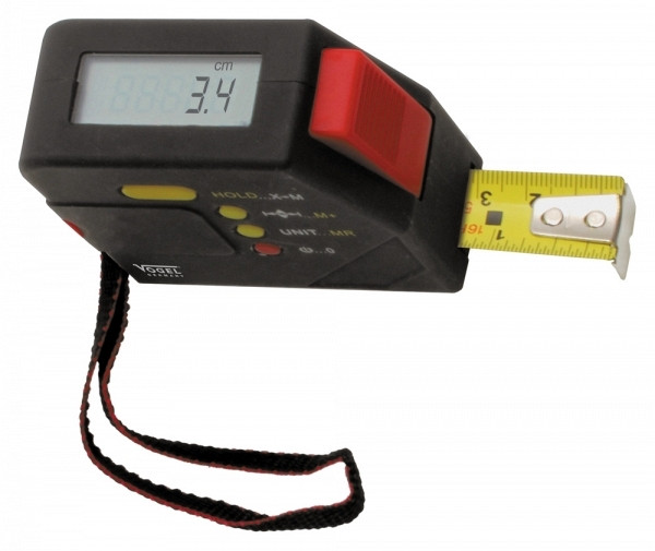 Digitale meetlint Vogel Germany, schaalverdeling mm / inch, 5 m / 16 ft, 140105