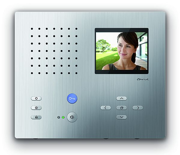 TCS video binnenstation voor handsfree bellen Carus ADAPTO serie, opbouw zilver, CAI2100-0150
