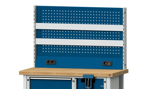 ANKE werkbanken basisstructuur systeemopbouw, 1250 x 107 x 800 mm, RAL 7035/5010, 340.321