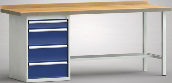KLW standaard werkbank - 2000 x 700 x 840 mm L x D x H, WS184N-2000M40-E7027
