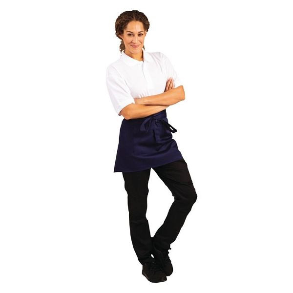 Whites 's korte bistroschort marineblauw BB179