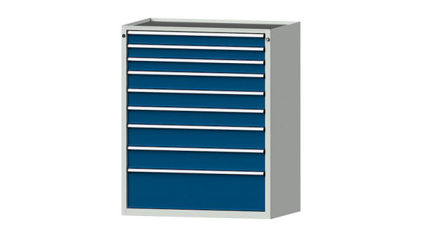 ANKE werkbanken ladekast, model 4006 V, 1060 x 675 x 1280 mm, RAL 7035/5010, kuip, 611.510