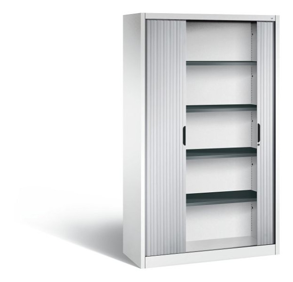 C+P rolluikkast Omnispace, H1980xB1200xD420mm, kleur: verkeerswit/wit aluminium, verzonken greep, 5 niveaus, 3203-00 S10608