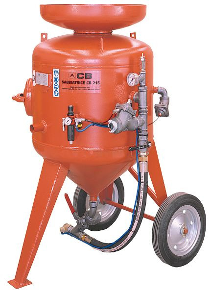 ELMAG zandstraalapparaat model CB 215-F-D1, met slang 25x40mm/10m, M06 & start-stop afstandsbediening (afstandsbediening), 22325