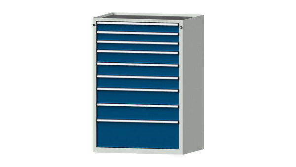 ANKE werkbanken ladekast, model 4006 V, 910 x 675 x 1280 mm, RAL 7035/5010, kuip, 611.310