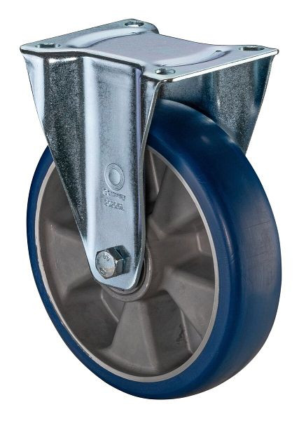 BS rollen transportrol vaste rol, polyurethaan wiel 83 Shore, aluminium velgplaat, kogellager, diameter: 200 mm, L410.B92.200