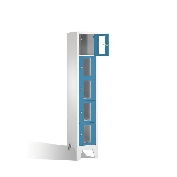 C+P lockerkast Classic, H1850xB320xD500mm, kleur: lichtgrijs / lichtblauw, 8010A105 S10003