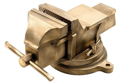 DENIOS bankschroef, klembreedte 170 mm, bekbreedte 170 mm, speciaal brons, voor Ex-zones, 262-972