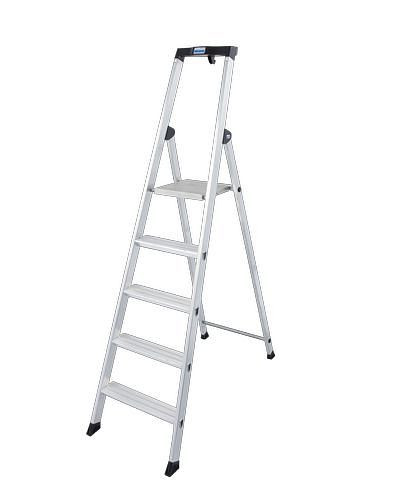 Krause Solido trap, aluminium, extreem slipvast platform, 5 treden, 257461