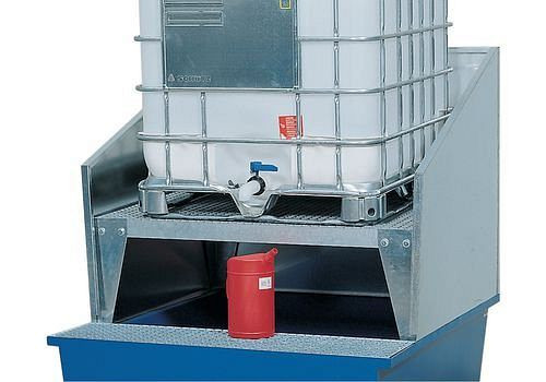 DENIOS clip-on spatbescherming, verzinkt, voor lekbak TC-A en TC-F, 114-567