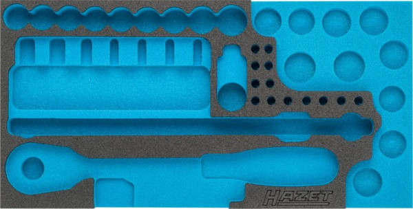 Hazet 2-componenten zachtschuiminleg, voor 954 N, afmetingen/lengte: 342 mm x 172 mm Organisatiesysteem afmeting: 1/3 (342 x 172 mm), 163-359L