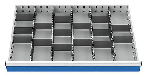 Bedrunka + Hirth lade-indeling R 36-24 met metalen indeling voor front 100/125 mm, afmetingen in mm (BxD): 900 x 600, 153BLH100A