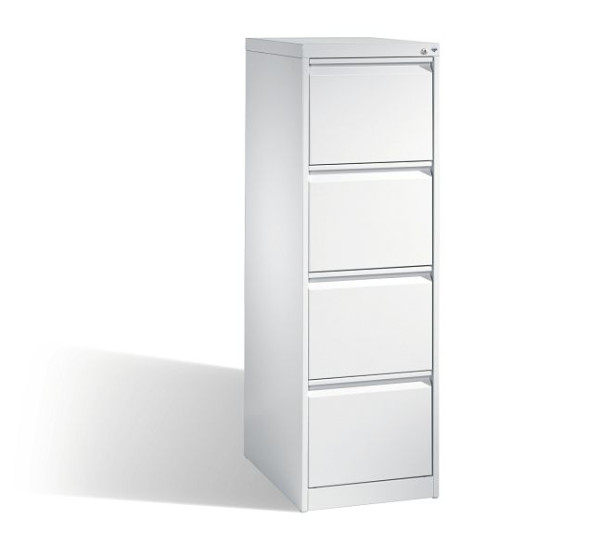 C+P hangmappenkast Acurado, H1357xB433xD590mm, kleur: lichtgrijs, handgreep, 11434-311 S10007
