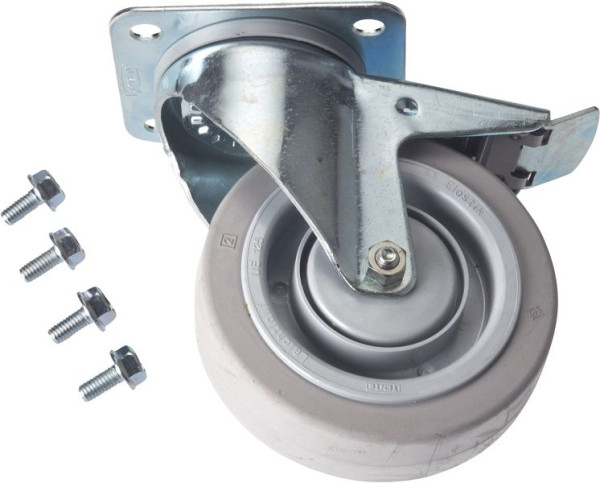 Hazet zwenkwiel, met rem, zwart, Ø 125 mm, voor werkplaatswagens HAZET Assistent 179 A XXL, 179 XL, 179 XXL, 179 N XL, 179 N XXL, 179W-011
