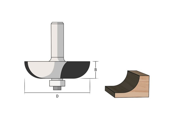 Famag afschuinfrees HM, 3113, diameter: 25,4 mm, 3112.625.00