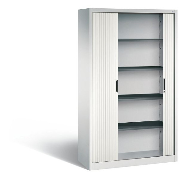 C+P rolluikkast Omnispace, H1980xB1200xD420mm, kleur: lichtgrijs/verkeerswit, verzonken greep, 5 niveaus, 3203-00 S10585