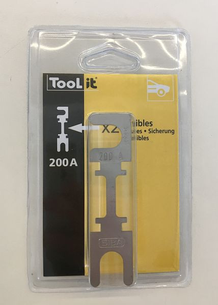 ELMAG ALU zekering 200 A, L80xB20mm (2 stuks), 9505309