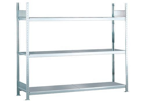 Schulte breedvakstelling met stalen legborden, basisveld, 3 opbergniveaus, vakbreedte 2000 mm, 2060 x 536 x 2000 mm, 278886