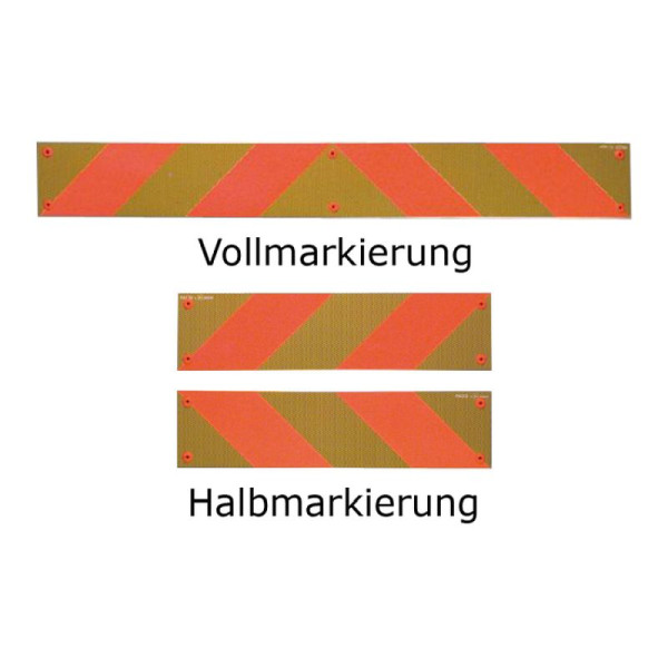 Stein HGS HGS achtermarkering volgens ECE 70 voor tractoren, volledige markering stijf, 132 x 1132 mm / hard aluminium 1,5 mm, 1 stuk, 14106
