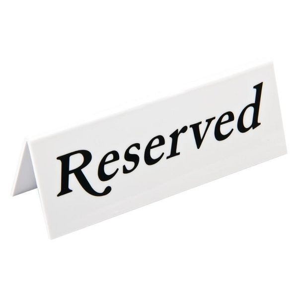 Olympia tafelborden 'Reserved' kunststof, VE: 10 stuks, L988