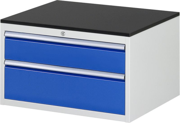 RAU ladekast serie 7000, B770xD650xH460mm, laden: 1xH150, 1xH210mm, werkblad melaminehars gecoat, 03-XL2.11A-M.11
