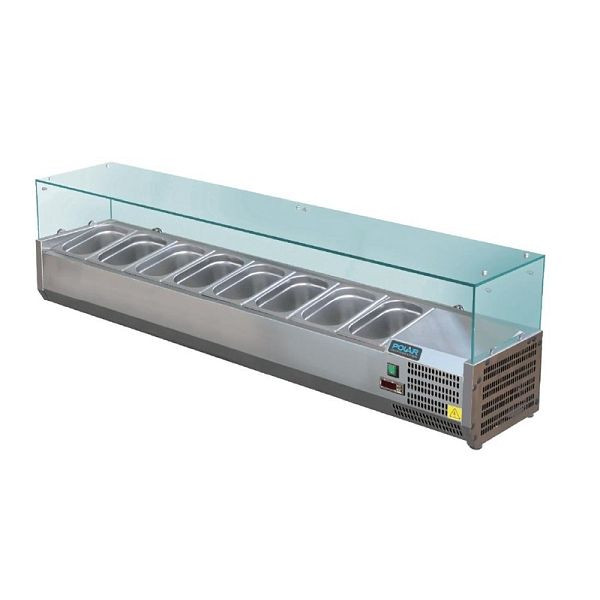 Polar top koelvitrine voor 8x GN1/3, GD877