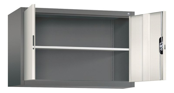 C+P bovenkast Acurado, H790xB1200xD400mm, kleur: vulkaangrijs / parelwit, verzonken handgreep, 9465-000 S10143
