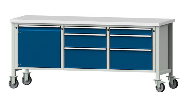 ANKE werkbanken kistwerkbank, model 125 V, 2000 x 700 x 890 mm, RAL 7035/5010, KSP 40 mm, 306.065