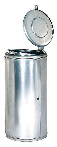 Renner afvalbak 120 L, met voordeur, afsluitbaar, breedte 470 mm x diepte 535 mm x hoogte 990 mm, thermisch verzinkt, 8039-00