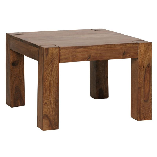Wohnling salontafel MUMBAI massief sheeshamhout 60 cm breed design donkerbruine landelijke stijl, WL1.213