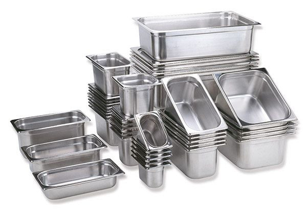 APS GN 1/3 bak, 32,5 x 17,6 cm, diepte: 100 mm, RVS, 4 liter, 81304