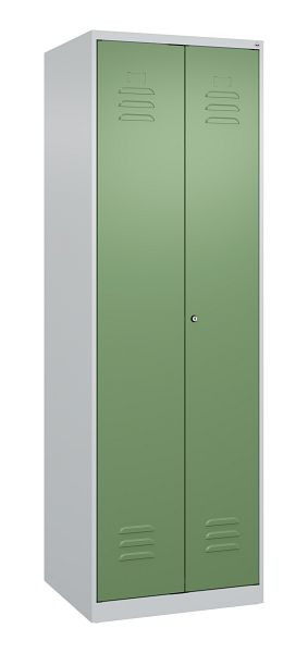 C+P multifunctionele kast Classic PLUS, C was-/garderobekast Classic PLUS, 2 vakken, 1850x600x500mm, 7035/6011, cilinderslot, 080600-20 S10019