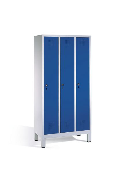 C+P garderobe Evolo, H1850xB900xD500mm, kleur: lichtgrijs / gentiaanblauw, 48010-30 S10638