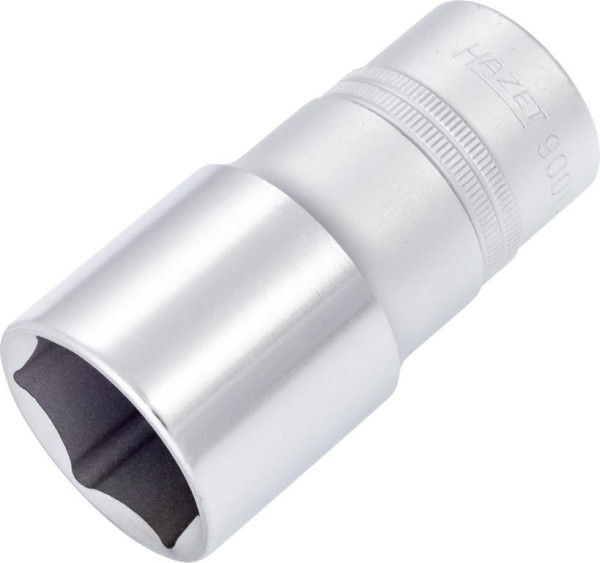 Hazet dop, zeskant, hol vierkant 12,5 mm (1/2"), 32 mm, lang type met karteling, 900LG-32
