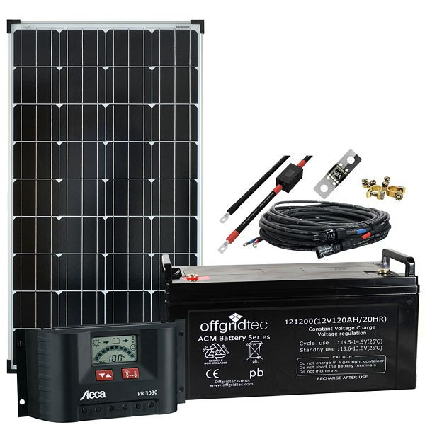 Offgridtec 130 watt zonnesysteem BIG-L 130W 122Ah 12V compleet systeem, 4-01-005305