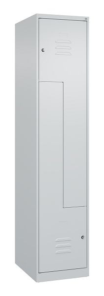 C+P Z-Spind Classic PLUS, 2 Abteile, 1850x400x500mm, 7035/7035, Zylinderschlösser, 080003-122 S10006