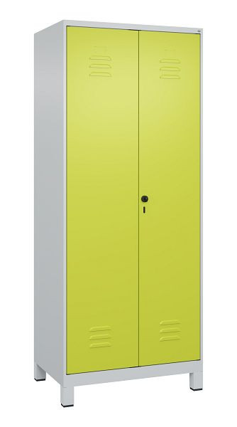 C+P Mehrzweckschrank Classic PLUS, Wäsche-/Kombispind, Füße, 2 Abteile, 1950x800x500mm, 7035/0024, Drehriegel, 080610-22 S10010