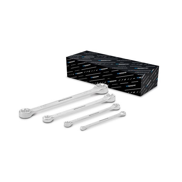 MATADOR dubbele ringsleutelset, 4 stuks, E 6 x 8 - E 20 x 24, 0221 9080