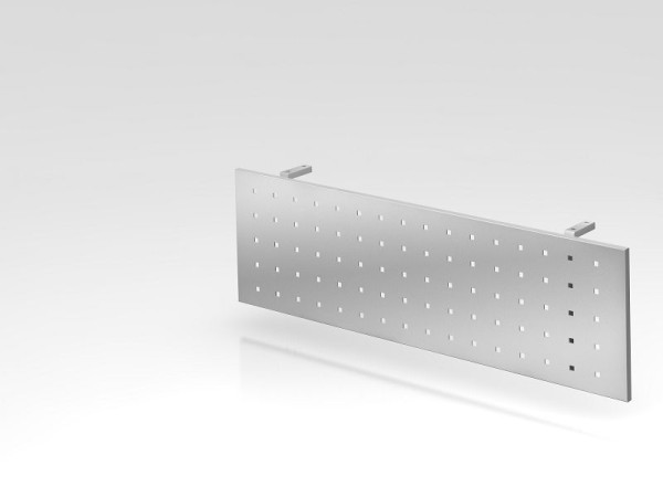 Hammerbacher scherm H=35cm 120cm zilver, gepoedercoat, pinhole paneel in zilver, VRSI12/S