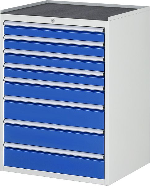 RAU ladekast serie 7000, metalen onderstel, 8 x lade maat XL 4xH90, 1xH120, 3xH150 mm, 770x1035x650 mm, 03-XL7.8A-MT.11