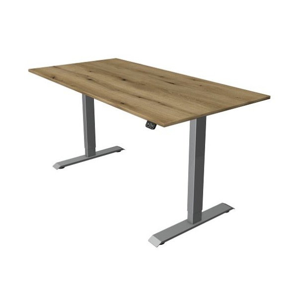 Kerkmann compacttafel B 1000 x D 600 mm, elektrisch in hoogte verstelbaar van 740-1230 mm, eiken, 10223955