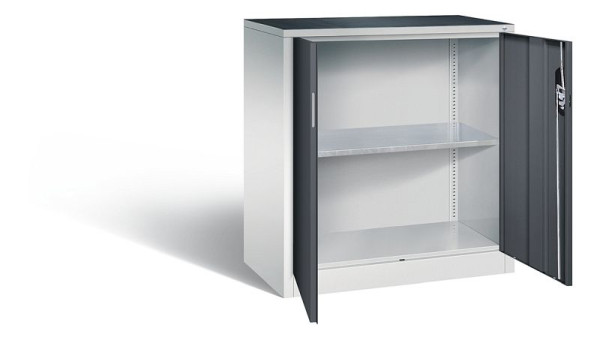 C+P gereedschapskast Acurado, H1000xW930xD500mm, kleur: lichtgrijs / zwartgrijs, verzonken handgreep, 8821-000 S10275
