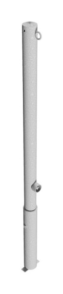 Schake afzetpaal stalen buis Ø 60 x 2,5 mm afneembaar met driehoekslot, thermisch verzinkt, met 1 oog, 460F/1