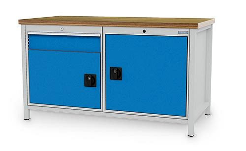 Bedrunka + Hirth box werkbank serie 1500 R24-24, 1x150mm, lade volledig uittrekbaar 100%, 1500 x 750 x 859 mm, 03.15.21V