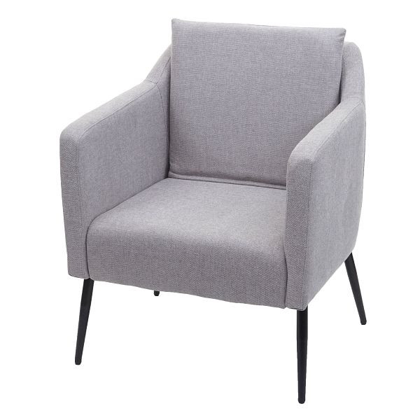 Mendler fauteuil HWC-H93a, fauteuil, cocktailstoel, relaxstoel, stof/textiel lichtgrijs, 74711
