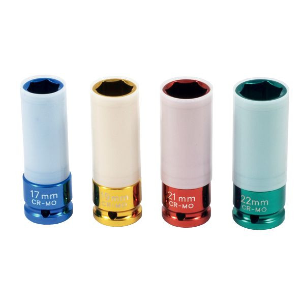 ELMAG krachtdoppenset 1', 8-delig, SW 24, 27, 30, 32, 33, 36, 38, 41 m, min. metalen doos, 42904