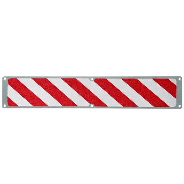 Meelbroek antislipplaat aluminium met m2 antislipcoating, rood/wit 114x635mm, APM1YF1